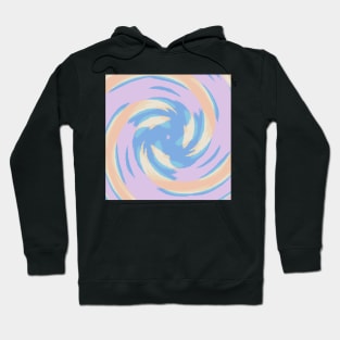 Swirl of Digital Abstract with Soft Pastel Color Palette Hoodie